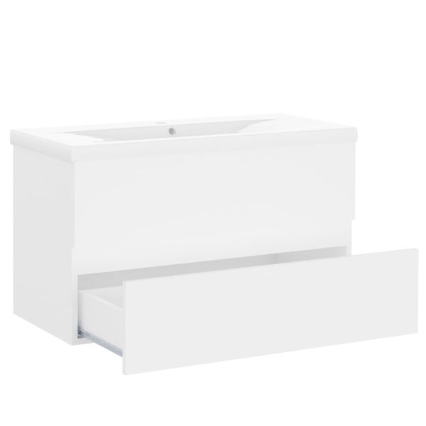 vidaXL Sink Cabinet With Basin White Engineered wood Medium