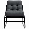 vidaXL Garden Furniture with Cushion 2 pcs Black 81 x 60.5 x 71 cm