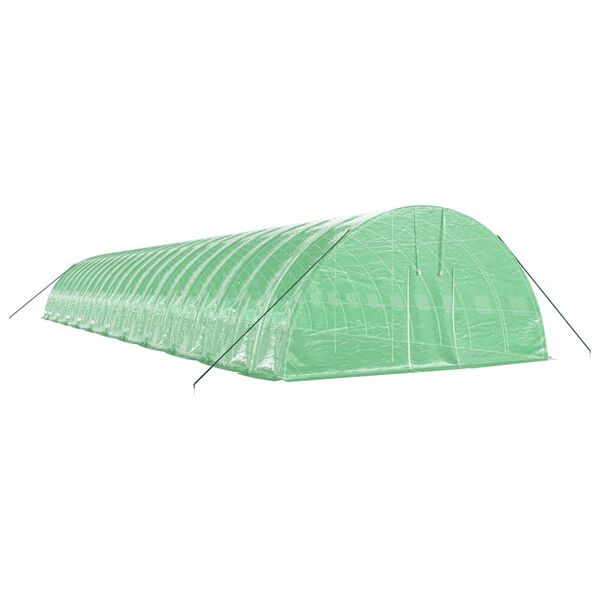 vidaXL Greenhouse Green Polyethylene (PE), Galvanized Steel Large