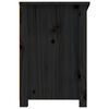 vidaXL TV Cabinet Black Solid pine wood, metal