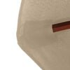 vidaXL Umbrella Taupe Polyester, bamboo, and hardwood Large