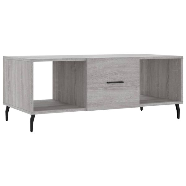 vidaXL Coffee Table Grey Sonoma 40.2x19.7x15.7" Engineered Wood