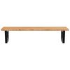 vidaXL Basin Shelf Wall Mounted Steel and Solid Wood Oak