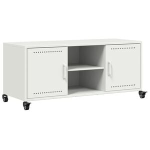 vidaXL TV Cabinet White Cold-rolled steel Standard TV Cabinet