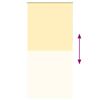 vidaXL Roller Blind Yellow 100% Polyester 39.4x90.6 in Height-Adjustable
