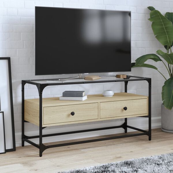 vidaXL TV Cabinet Sonoma Oak Engineered Wood Medium Stylish TV Stand