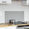 vidaXL Kitchen Backsplash Light grey 31.50 x 15.75 x 0.24 in