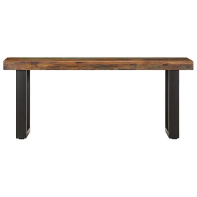 vidaXL Bench 43.3" Solid Reclaimed Wood and Steel
