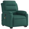 vidaXL Electric Stand up Massage Recliner Chair Dark Green Fabric