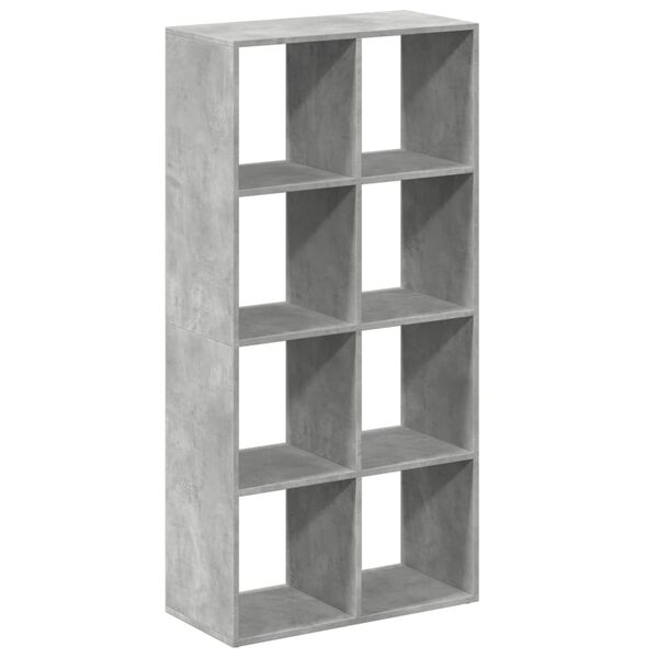 vidaXL Room Divider Bookcase Concrete Grey Engineered wood Medium