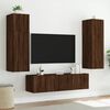 vidaXL TV Wall Cabinet Set of 2 Brown Oak Engineered Wood