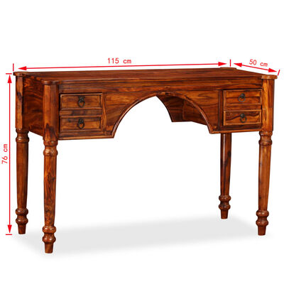vidaXL Writing Table Solid Sheesham Wood 45.3"x19.7"x29.9"