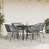 vidaXL Garden Dining Set Grey, Black, Light Grey
