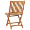 vidaXL Garden Chair Set of 8 Brown Solid Teak Wood Standard Foldable