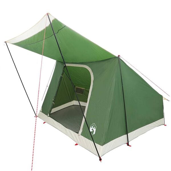 vidaXL Camping Tent with Roof Green 87.80 x 64.17 x 51.18 in Taffeta