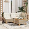 vidaXL Garden Sofa Set of 3 Beige