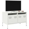 vidaXL TV Cabinet White Cold-rolled steel 26.8 in x 15.4 in x 17.1 in