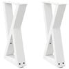 vidaXL Coffee Table Leg White Powder-coated steel Medium Adjustable Feet