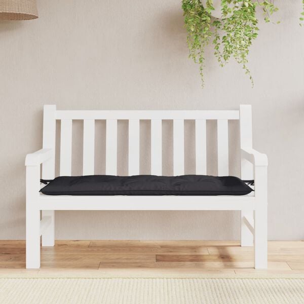 vidaXL Garden Bench Cushion Black 47.2"x19.7"x2.8" Oxford Fabric