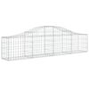 vidaXL Arched Gabion Baskets 5 pcs 78.7"x11.8"x15.7"/23.6" Galvanized Iron