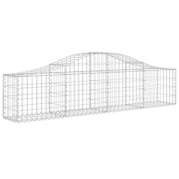 vidaXL Arched Gabion Baskets 5 pcs 78.7"x11.8"x15.7"/23.6" Galvanized Iron