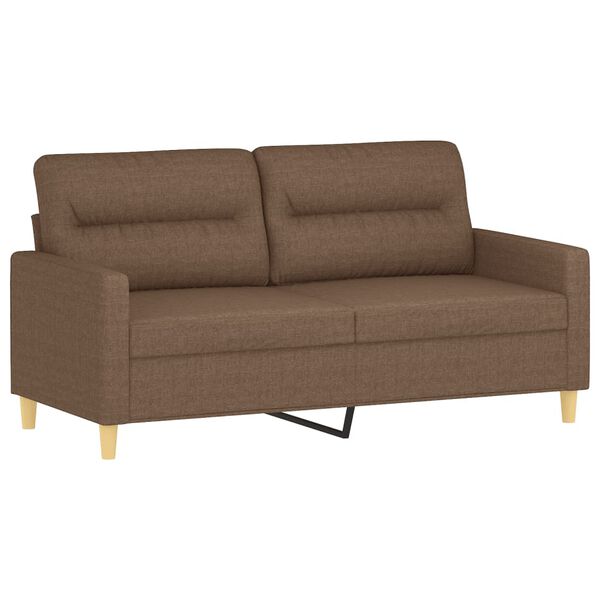 vidaXL 2-seater Sofa Brown Fabric (100% polyester), Metal, Textilene