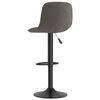 vidaXL Bar Stool Set of 2 Dark Grey Powder coated steel, velvet