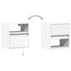 vidaXL TV Wall Cabinet Set of 2 White Engineered wood Standard