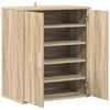 vidaXL Shoe Cabinet Sonoma oak Engineered wood Compact