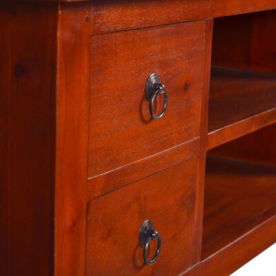 vidaXL TV Cabinet Classical Brown 39.4"x15.7"x17.7" Solid Mahogany Wood