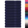 vidaXL Towel Set of 10 Navy blue 100% Cotton 39.4 x 78.7 in Towel