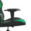 vidaXL Gaming Chair Black and Green Faux Leather