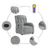 vidaXL Massage Recliner Chair Light Gray