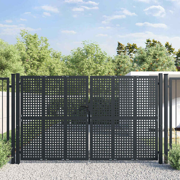 vidaXL Garden Gate Anthracite 118.1x68.9" Steel