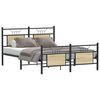 vidaXL Bed Frame Sonoma oak Engineered wood, steel King Size Bed Frame