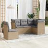 vidaXL Garden Sofa Set Beige, Light Grey