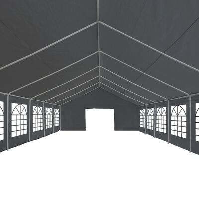 vidaXL Party Tent PE 19.7'x39.4' Gray