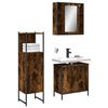 vidaXL Bathroom Cabinet Set Smoked Oak