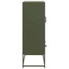vidaXL Highboard Olive Green Cold-rolled Steel Tall Highboard