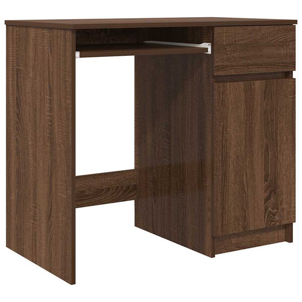 vidaXL Desk Brown Oak Engineered Wood 33.9 x 19.3 x 29.9 in Desk