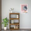 vidaXL Book Cabinet Honey brown Solid pinewood Medium Book Cabinet