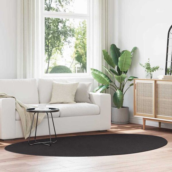 vidaXL Carpet Folding HUARTE Black 62.99 x 90.55 in Polyester