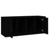 vidaXL TV Cabinet Black Engineered wood Medium TV Cabinet Rectangular