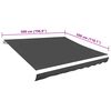 vidaXL Awning Anthracite Polyester with PU coating 500x300 inches