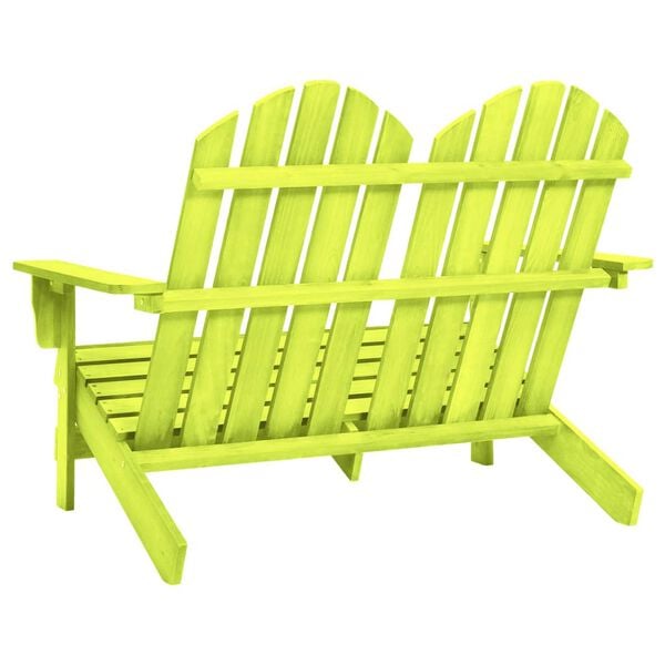 vidaXL Garden Chair Green Solid fir wood 2-Seater Durable