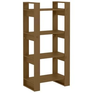 vidaXL Book Cabinet Honey brown Solid pine wood Medium Book Cabinet