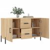 vidaXL Sideboard Sonoma oak Engineered wood, metal 39.4x14.2x23.6 in