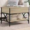 vidaXL Coffee Table Sonoma Oak 27.6"x19.7"x19.7" Engineered Wood and Metal