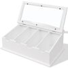vidaXL Cutlery Tray MDF White Baroque Style