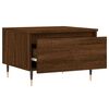 vidaXL Coffee Table Set of 2 Brown oak Engineered wood, metal Medium
